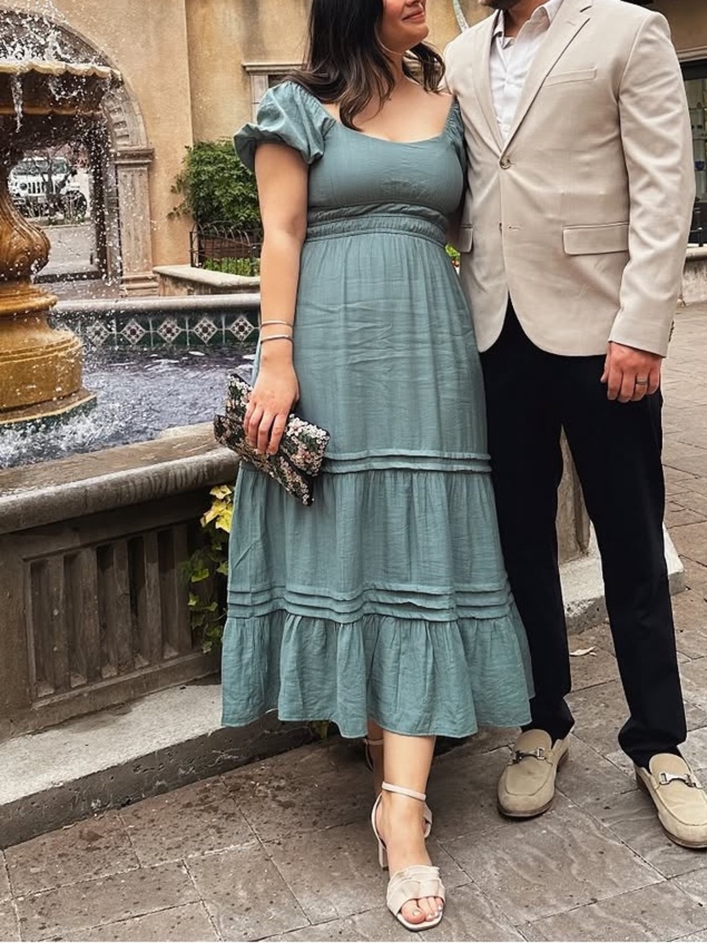 Women’s Scoop Neck Maxi Dress in Sage Blue
